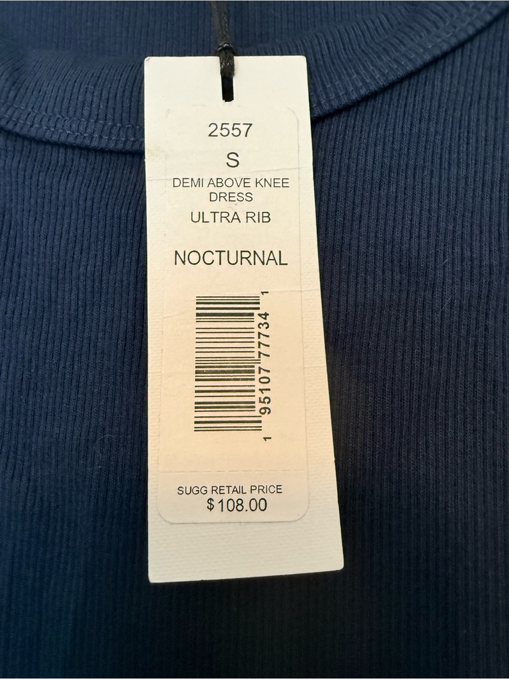 NWT Sleeveless Navy Ruched Michael Stars Midi Dress-Size Small - Picture 4 of 4